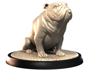 Bull Dog - Dogs Vol 1 - 3D IP Studios - Terrain Wargaming D&D DnD 28mm 32mm 40mm 54mm 75mm 100mm 125mm