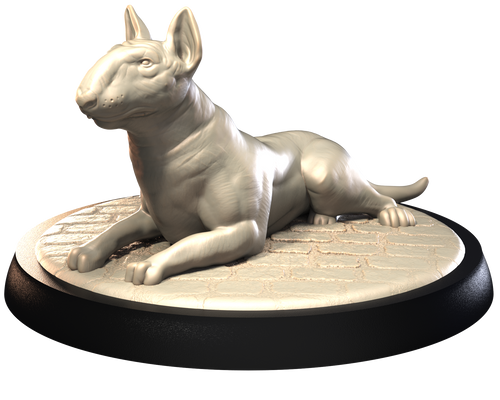 Bull Terrier - Dogs Vol 1 - 3D IP Studios - Terrain Wargaming D&D DnD 28mm 32mm 40mm 54mm 75mm 100mm 125mm