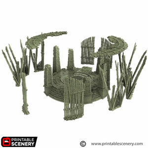 Bamboo Arena - The Gloaming Swamps - Printable Scenery - Terrain, Wargaming, D&D, DnD