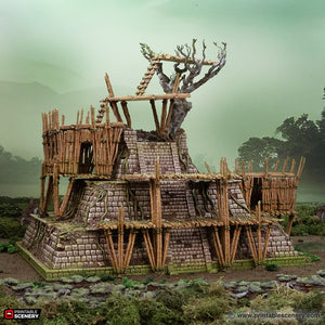 Bamboo Temple - The Gloaming Swamps - Printable Scenery Terrain Wargaming D&D DnD