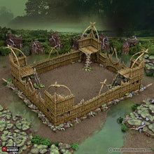 Load image into Gallery viewer, Bamboo Barricades  - The Gloaming Swamps - Printable Scenery Terrain Wargaming D&amp;D DnD