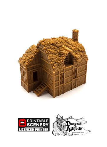 Barlyway Cottage - King and Country - Printable Scenery Terrain Wargaming D&D DnD 10mm 15mm 20mm 25mm 28mm 32mm 40mm 54mm Painted options