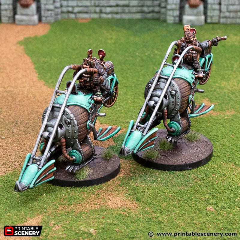 Barrel Rider Bike - Rise of the Halflings - Printable Scenery - Terrain, Wargaming, D&D, DnD 28mm 32mm 40mm 54mm