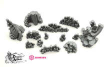 Load image into Gallery viewer, Basalt Scatter Terrain - 3DHexes Wargaming Terrain D&amp;D DnD