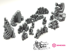 Load image into Gallery viewer, Basalt Scatter Terrain - 3DHexes Wargaming Terrain D&amp;D DnD