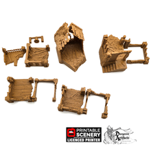 Load image into Gallery viewer, Bell Tower and Sept - Shadowfey Ruins 15mm 20mm 28mm 32mm 37mm Belltower Transept Wargaming Terrain D&amp;D DnD