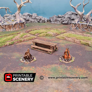 Travelers Camp II  - Shadowfey - Printable Scenery Terrain Wargaming D&D DnD 28mm 32mm 40mm 54mm