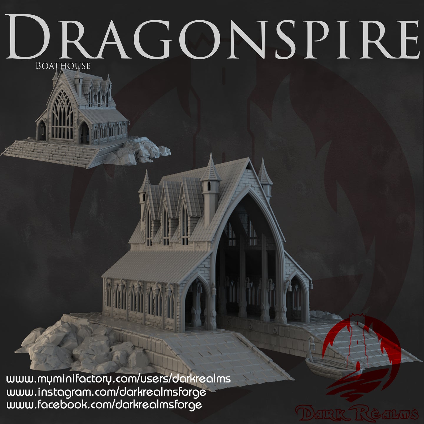 Boathouse Lodge - Dragonspire - Dark Realms Terrain Wargaming D&D DnD