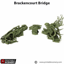 Load image into Gallery viewer, Brackencourt Bridge - The Gloaming Swamps - Printable Scenery Terrain Wargaming 10mm 15mm 20mm 25mm 28mm 32mm 40mm 54mm D&amp;D DnD