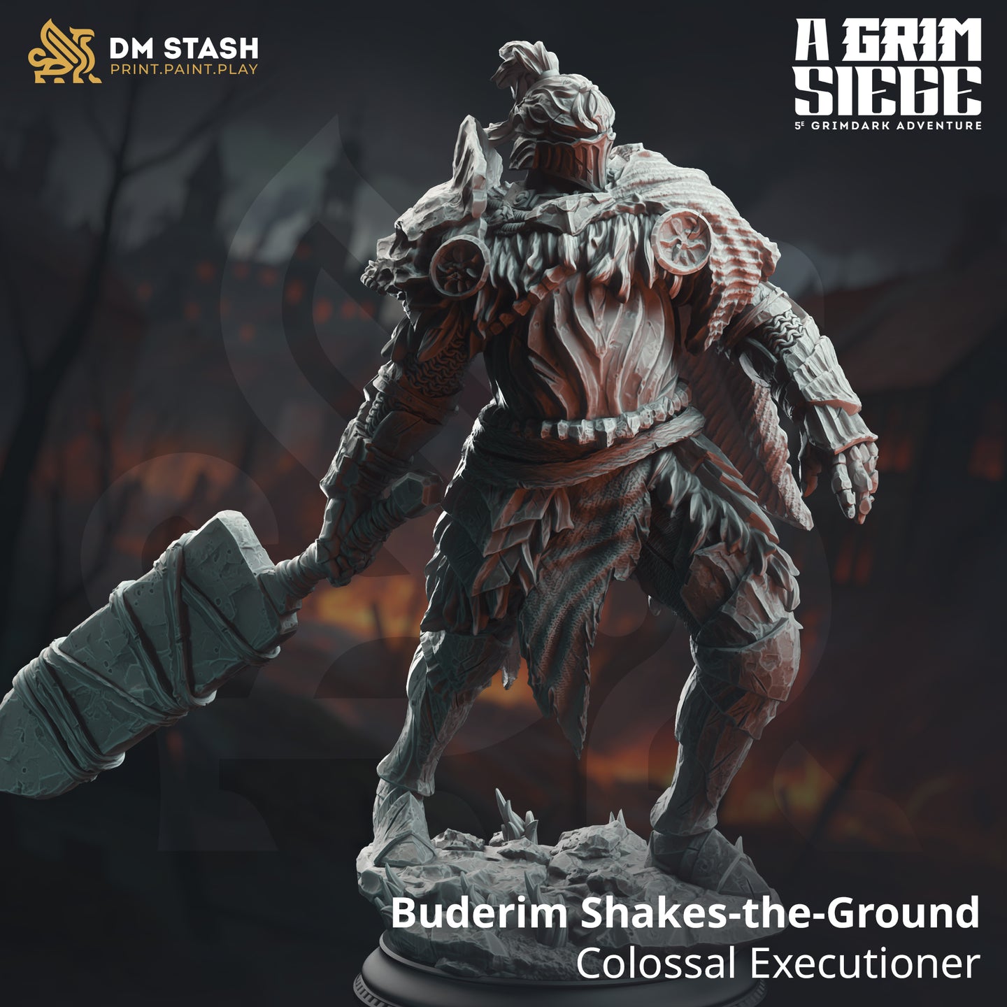 Buderim, Colossal Executioner - A Grim Siege - DM Stash - Terrain Wargaming D&D DnD 32mm 40mm 54mm 75mm