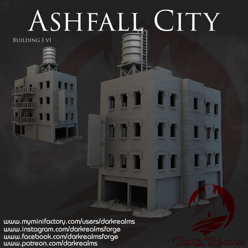 Building 1 - Ashfall City - Dark Realms Terrain Wargaming D&D DnD