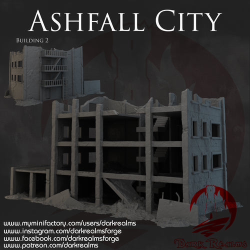 Building 2 - Ashfall City - Dark Realms Terrain Wargaming D&D DnD