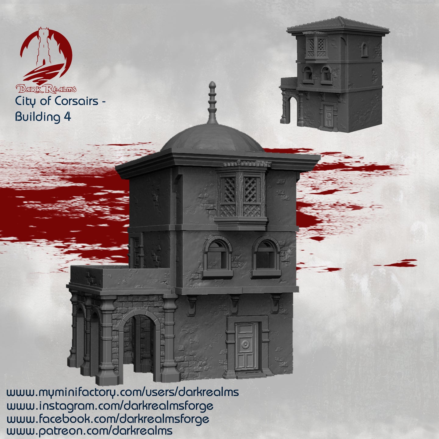 Building 4 - City of Corsairs - Dark Realms Terrain Wargaming D&D DnD