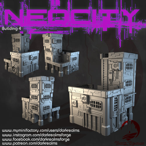 Building 4 - Neocity - Dark Realms Terrain Wargaming D&D DnD