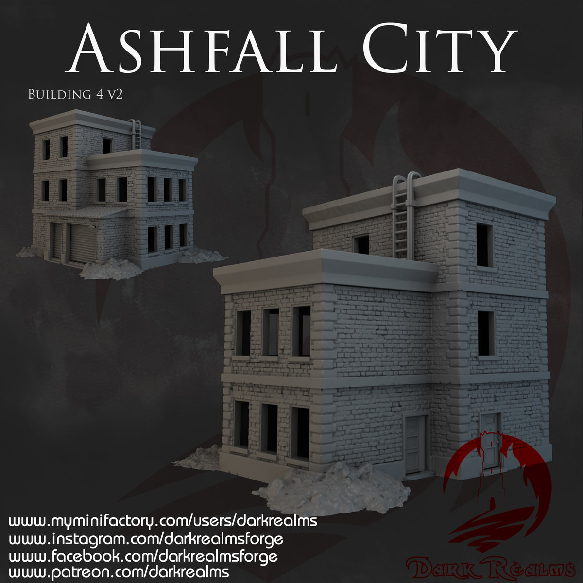 Building 4 - Ashfall City - Dark Realms Terrain Wargaming D&D DnD ...