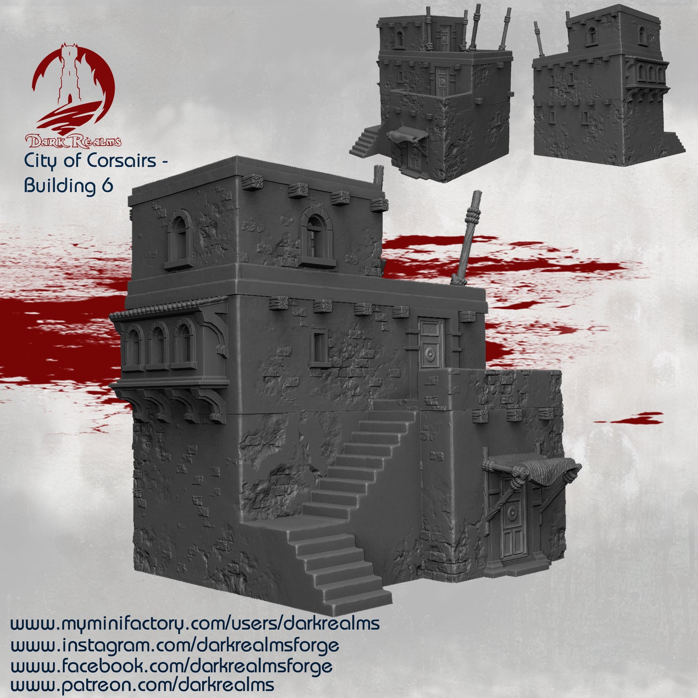 Building 6 - City of Corsairs - Dark Realms Terrain Wargaming D&D DnD