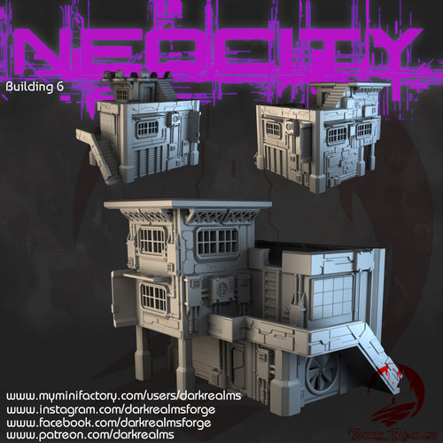 Building 6 - Neocity - Dark Realms Terrain Wargaming D&D DnD