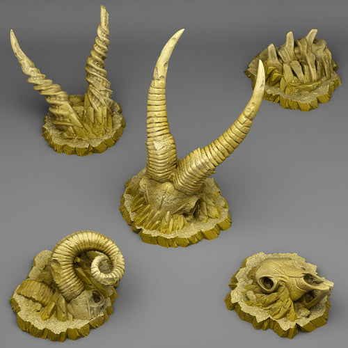 Buried Ram Skeletons - Print Your Monsters - Wargaming D&D DnD