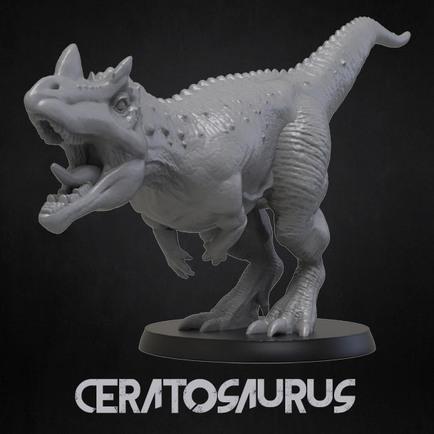 Ceratosaurus - Dinosaurs Set 1 - 3D IP Studios - Terrain Wargaming D&D DnD 28mm 32mm 40mm 54mm