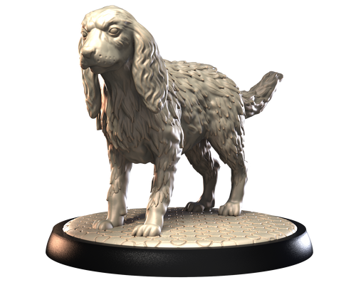 Cocker - Dogs Vol 1 - 3D IP Studios - Terrain Wargaming D&D DnD 28mm 32mm 40mm 54mm 75mm 100mm 125mm