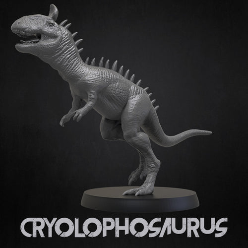 Cryolophosaurus - Dinosaurs Set 3 - 3D IP Studios - Terrain Wargaming D&D DnD 28mm 32mm 40mm 54mm 75mm 100mm 125mm