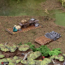 Load image into Gallery viewer, Campsite - The Gloaming Swamps - Printable Scenery Terrain Wargaming D&amp;D DnD 15mm 20mm 25mm 28mm 32mm 40mm 54mm