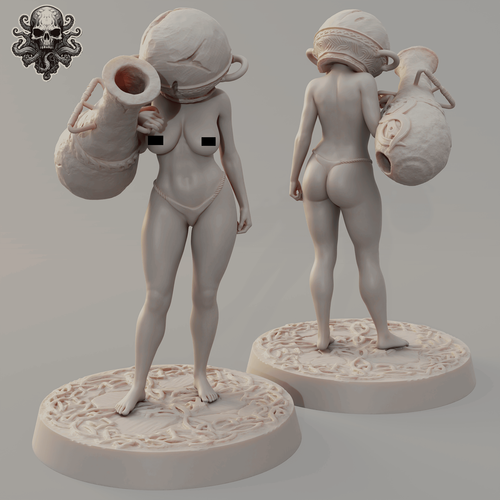 Canon Lady - Realsteone - Terrain Wargaming D&D DnD 32mm 40mm 54mm