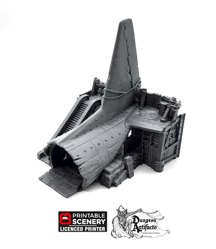 Cargo Plane Entrance - 15mm 28mm 20mm 32mm Brave New Worlds Wasteworld Gaslands Terrain Scatter D&D DnD