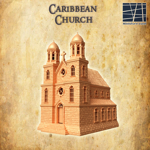 Caribbean Church - Miniatureland Terrain Wargaming D&D DnD