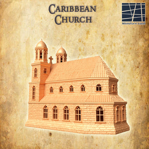 Caribbean Church - Miniatureland Terrain Wargaming D&D DnD