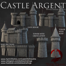 Load image into Gallery viewer, Breton Border Fortress Gate and Walls - Castle Argent - Dark Realms Terrain Wargaming D&amp;D DnD