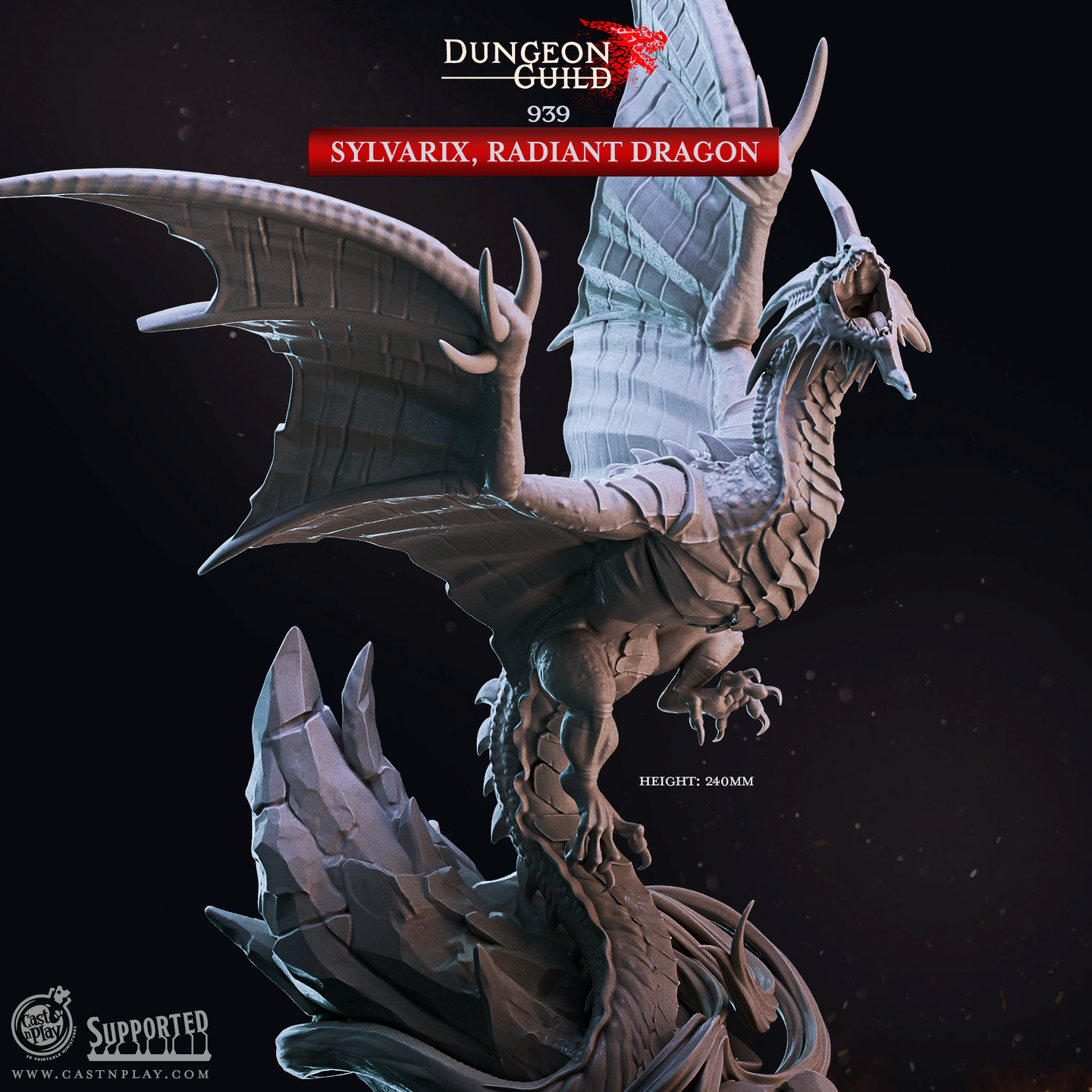 Sylvarix, Radiant Dragon - Dungeon Guild - CastNPlay - Terrain Wargaming D&D DnD 28mm 32mm 40mm 54mm