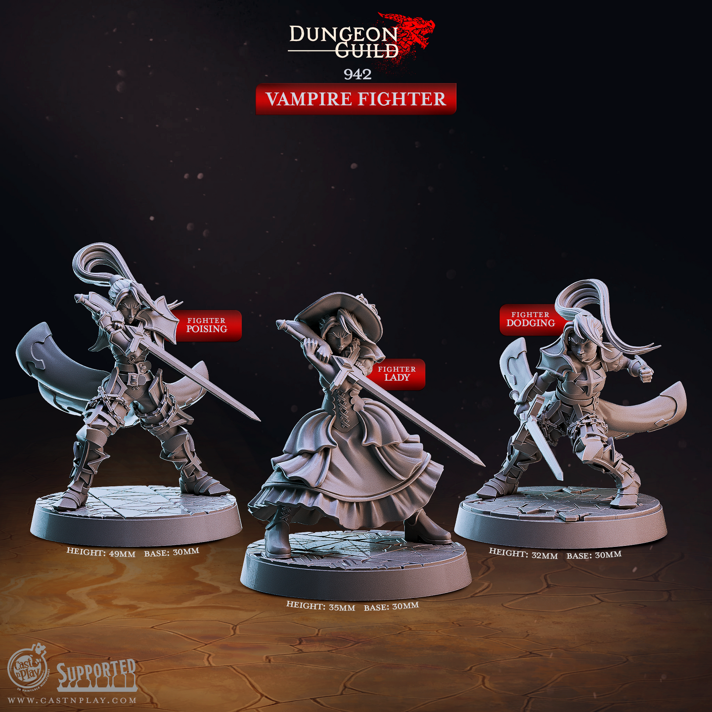 Vampire Fighters - Dungeon Guild - CastNPlay - Terrain Wargaming D&D DnD 28mm 32mm 40mm 54mm