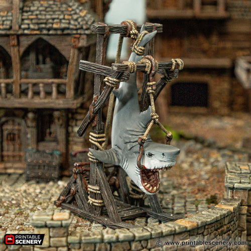 Catch Of The Day - Cities of Ramshackle and Ruin - Printable Scenery Terrain Wargaming D&D DnD 28mm 32mm 40mm 54mm