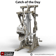 Load image into Gallery viewer, Catch Of The Day - Cities of Ramshackle and Ruin - Printable Scenery Terrain Wargaming D&amp;D DnD 28mm 32mm 40mm 54mm