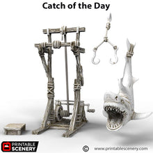Load image into Gallery viewer, Catch Of The Day - Cities of Ramshackle and Ruin - Printable Scenery Terrain Wargaming D&amp;D DnD 28mm 32mm 40mm 54mm