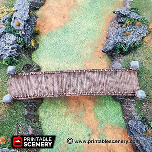Chasm Bridge - Dwarves, Elves and Demons - Printable Scenery Terrain Wargaming D&D DnD