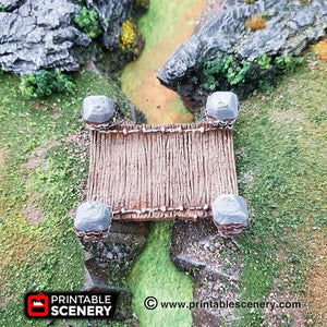 Chasm Bridge - Dwarves, Elves and Demons - Printable Scenery Terrain Wargaming D&D DnD