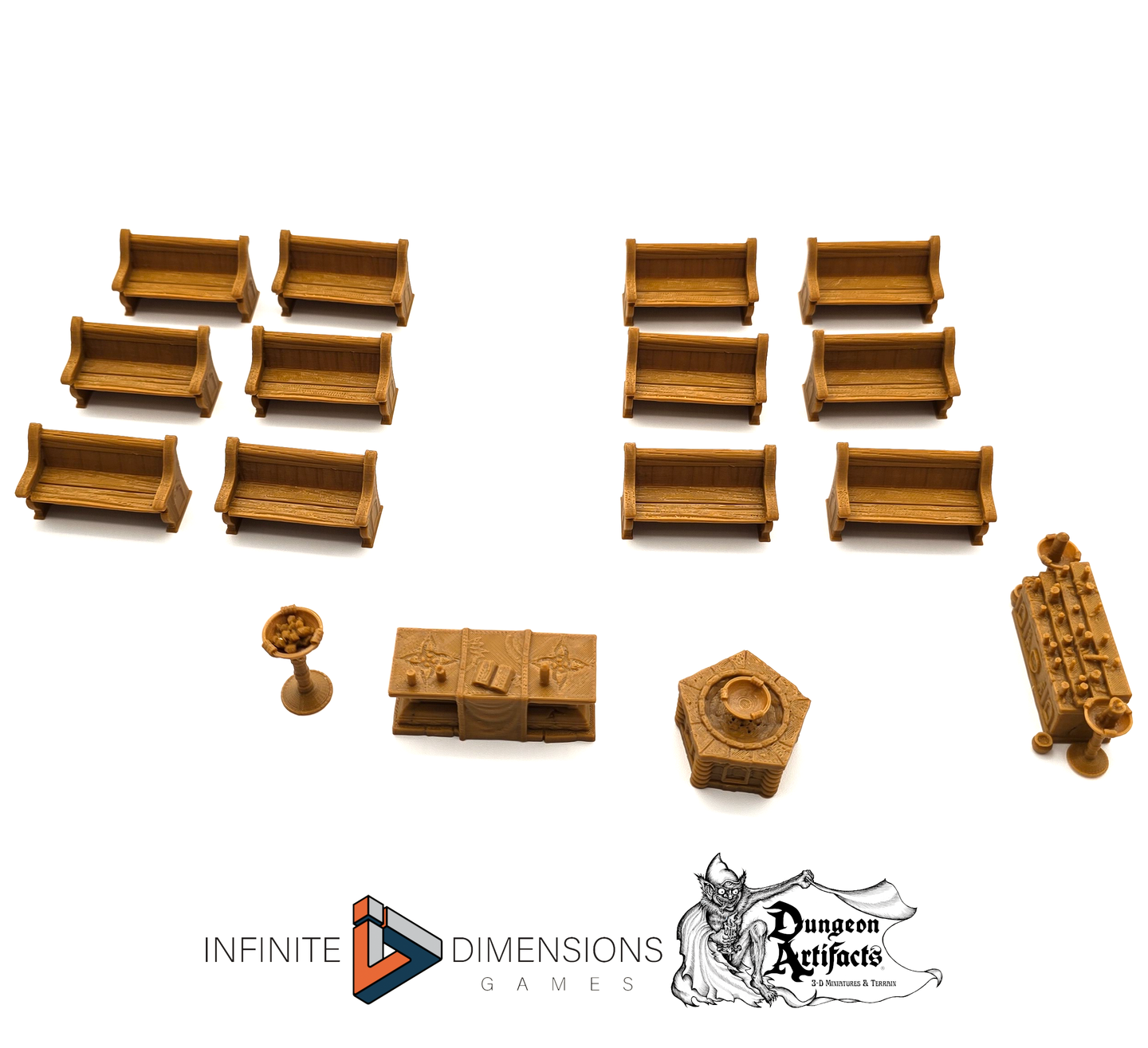 Church Furnishings 28mm 32mm Wightwood Abbey Wargaming Tabletop Scatter Miniatures Terrain D&D, DnD