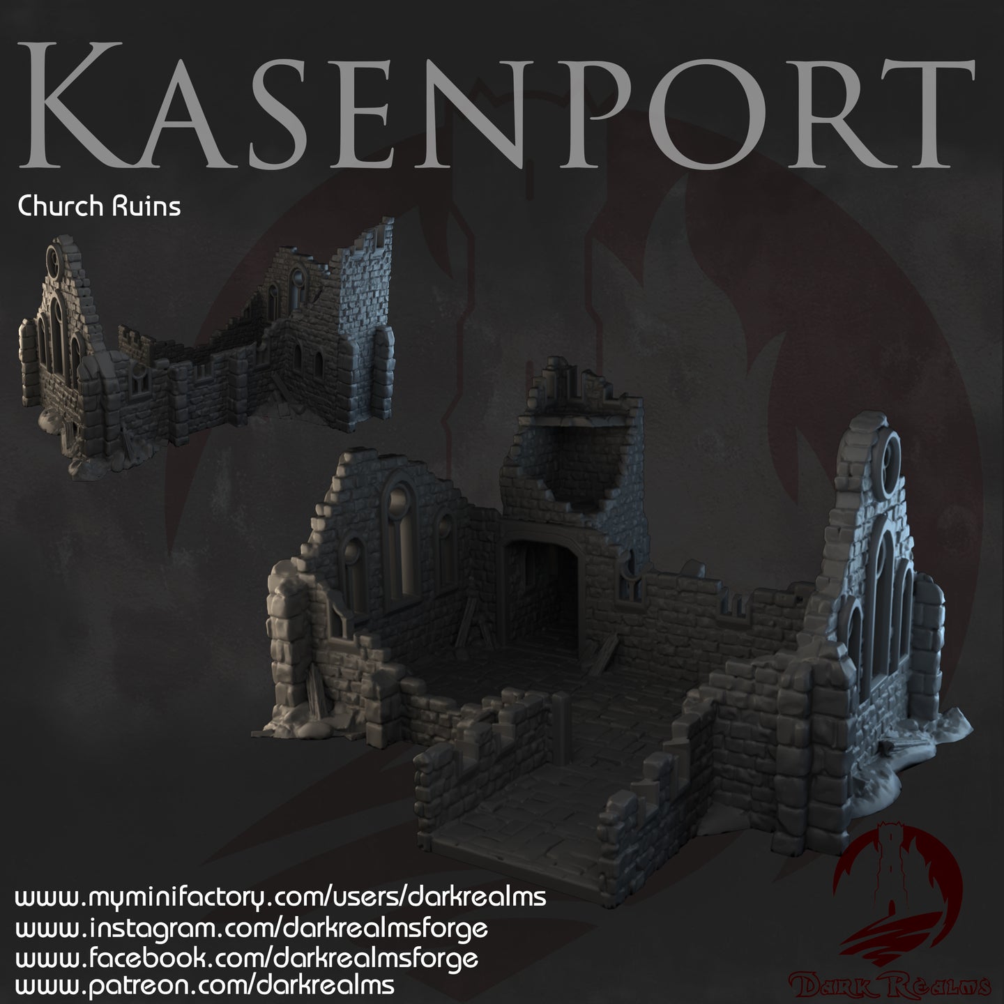 Church Ruins - Kasenport  - Dark Realms Terrain Wargaming D&D DnD