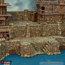Load image into Gallery viewer, City Foundation Pack - Cities of Ramshackle and Ruin - Printable Scenery - Terrain, Wargaming, D&amp;D, DnD
