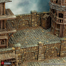 Load image into Gallery viewer, City Foundation Pack - Cities of Ramshackle and Ruin - Printable Scenery - Terrain, Wargaming, D&amp;D, DnD
