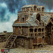 Load image into Gallery viewer, City Inn - Cities of Ramshackle and Ruin - Printable Scenery - Terrain, Wargaming, D&amp;D, DnD