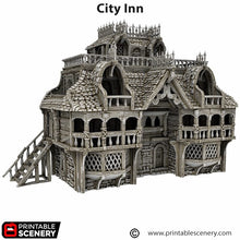 Load image into Gallery viewer, City Inn - Cities of Ramshackle and Ruin - Printable Scenery - Terrain, Wargaming, D&amp;D, DnD