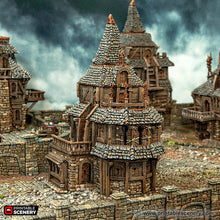 Load image into Gallery viewer, City Manor - Cities of Ramshackle and Ruin - Printable Scenery - Terrain, Wargaming, D&amp;D, DnD