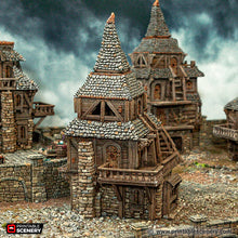 Load image into Gallery viewer, City Manor - Cities of Ramshackle and Ruin - Printable Scenery - Terrain, Wargaming, D&amp;D, DnD