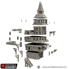 Load image into Gallery viewer, City Watch Headquarters - Cities of Ramshackle and Ruin - Printable Scenery - Terrain, Wargaming, D&amp;D, DnD
