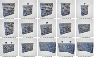 City Foundation Port Walls - Cities of Ramshackle and Ruin - Printable Scenery - Terrain, Wargaming, D&D, DnD