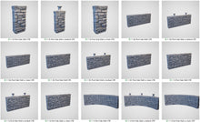 Load image into Gallery viewer, City Foundation Port Walls - Cities of Ramshackle and Ruin - Printable Scenery - Terrain, Wargaming, D&amp;D, DnD