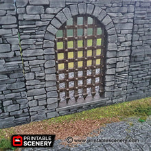 Load image into Gallery viewer, Clorehaven Portcullis and Arch - Clorehaven - Printable Scenery - Terrain, Wargaming, D&amp;D, DnD